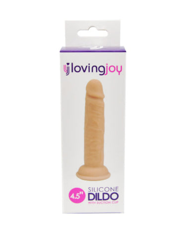 4.5 Inch Silicone Dildo with Powerful Suction Cup and Lifelike Feel